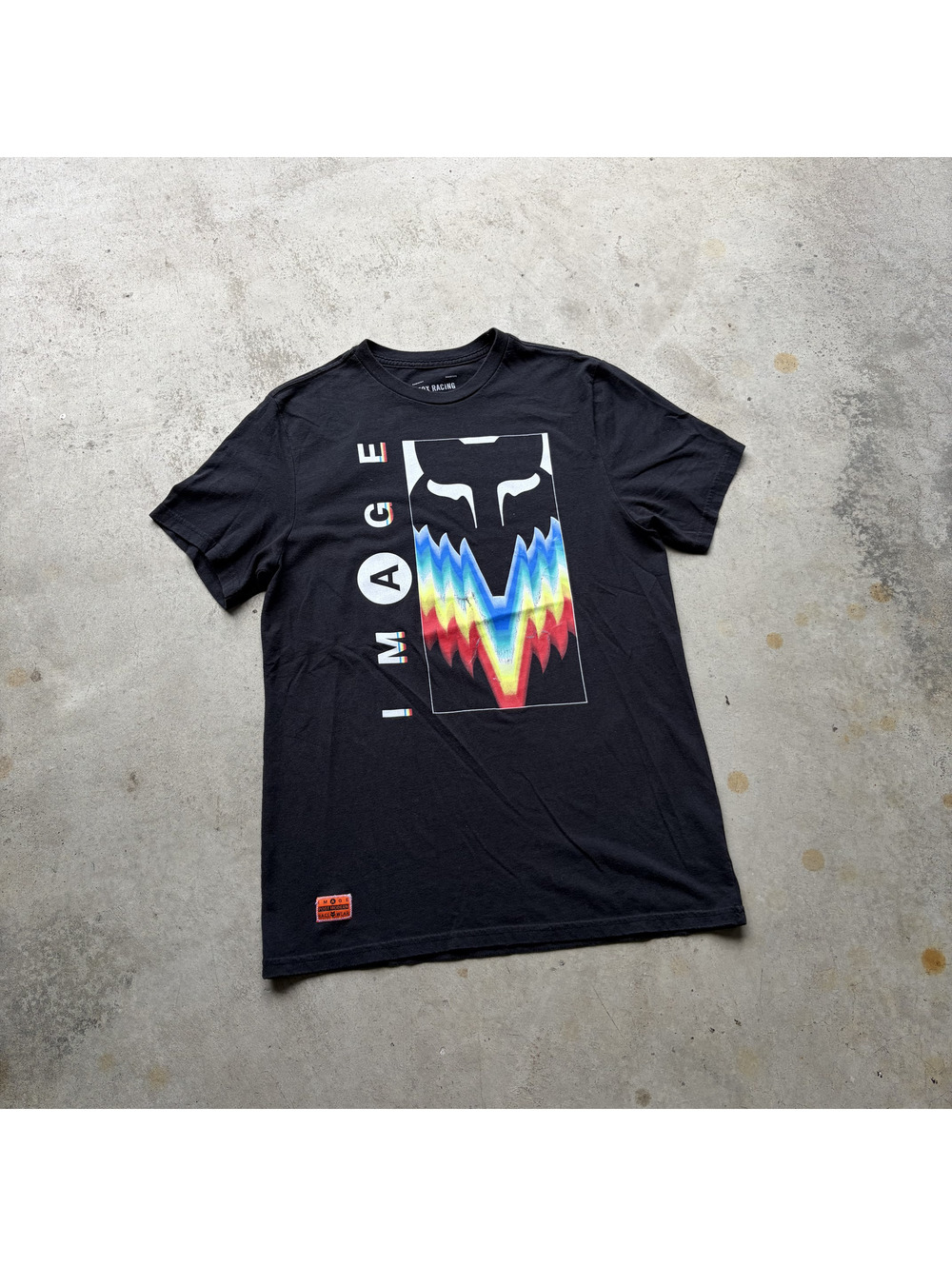 Fox Racing Black Graphic T-Shirt Size Medium